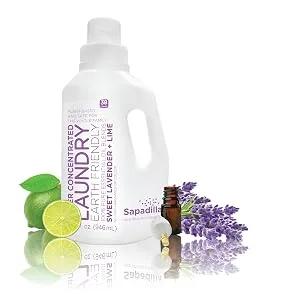 Sapadilla Sweet Lavender + Lime High Efficiency (he) Biodegradable Laundry Detergent Liquid , 32 Ounce - Sapadilla liquid laundry detergent mrs meyers method 7th generation seventh persil puracy natural