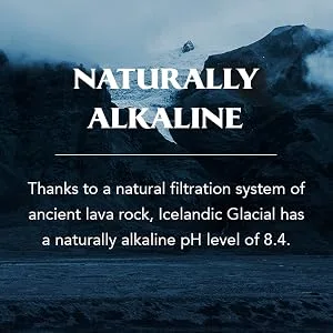 Icelandic Glacial Spring Water, 1 Liter 33.81 Fl Oz (Pack of 1) - Water, Bottled, Natural, Spring, Sparkling, Flavored, Alkaline Carbon pH, Mineral, Glass, Plastic