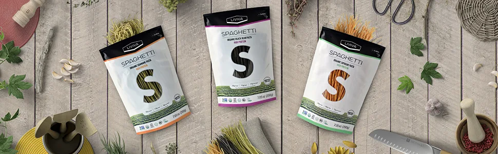 LIVIVA High Protein Keto-Certified Organic Black Bean Spaghetti 7 Ounce (Pack of 6) - product information 2