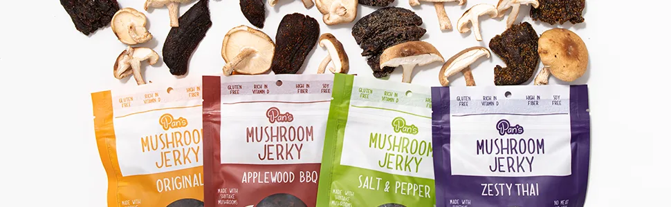 Pan's Mushroom Jerky (Salt & Pepper) Salt & Pepper 2.2 Ounce (Pack of 1) - product information 4