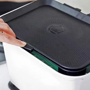 Full Circle Fresh Air Odor-Free Kitchen Compost Bin, Black and White Fresh Air Black & White - product information 5