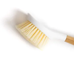Full Circle Be Good Kitchen Dish Brush with Bamboo Handle, Single Brush, White - be good dish brush