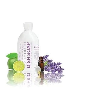 Sapadilla Grapefruit + Bergamot Biodegradable Liquid Dish Soap, 16 Ounce, (Pack of 1) Grapefruit + Bergamot 1 Pack - Sapadilla liquid refill dish soap