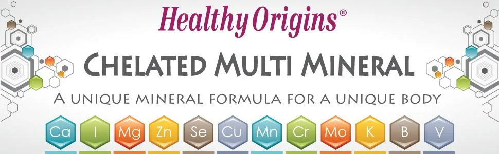 Healthy Origins Chelated Multi Mineral (Featuring Albion Minerals), 120 Veggie Caps 60 Count (Pack of 2) - product information 1