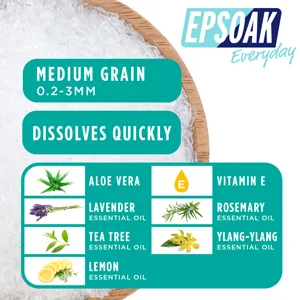 Epsoak Everyday Epsom Salts - 2 lbs. Detox + Cleanse Bath Salts 2 Pound (Pack of 1) - product information 3