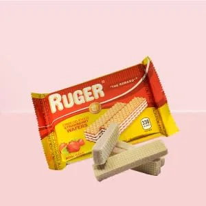 Ruger Austrian Wafers Strawberry, 2.125 Ounce (Pack of 12) Strawberry 12 Count (Pack of 1) - Ruger