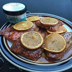 Rub with Love by Tom Douglas (Salmon, 3.5 oz) - salmon rub with love container smoked grill bbq salmon wild caught spices ettas salmon recipe