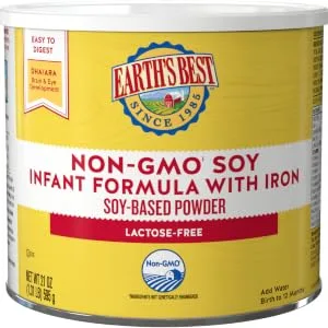 Earth's Best Non-GMO Soy Plant Based Infant Powder Formula with Iron, Omega-3 DHA & 6 ARA, 21 oz. - EB Soy 21 Oz