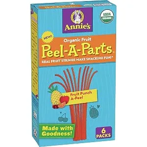 Annie's Organic Fruit Peel-A-Parts Fruit Snacks, Fruit Punch, 6 ct - Annie