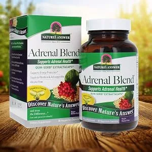 Nature's Answer Extracaps Adrenal Blend Stress Away Vegetarian 90 Capsules Vegan Vegetarians Herbal Combination Dietary Supplement No Harm - Adrenal blend Quick-Sorb Extractacaps Vegetarian biological capacity