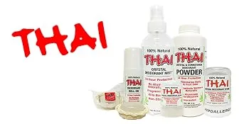 Thai Deodorant Stone Pure & Natural Crystal & Cornstarch Deodorant Powder, 4 Oz - THAI Natural Crystal Deodorant Product Family