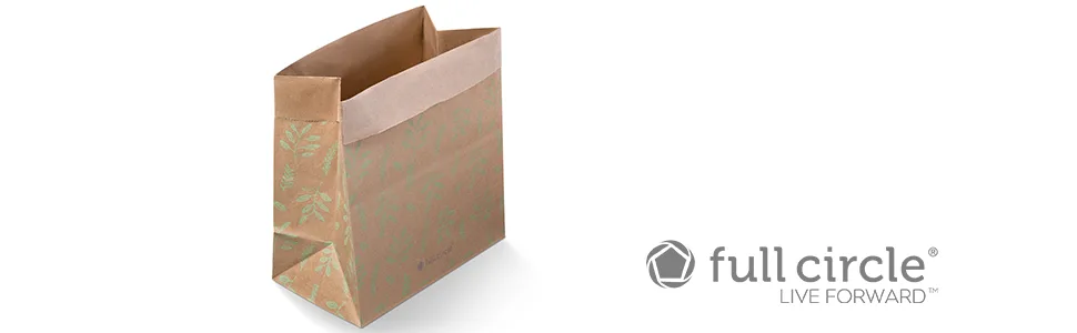 Full Circle Scrap Sack - Compostable Food Waste Bags, 1.5-Gallon, Set of 10 - Compost, Waste, Bag, Natural, Garbage, Bin, Trash, Paper, Bin, Kitchen, Food, Gallon, Countertop
