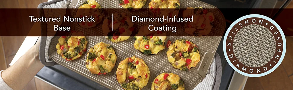 GoodCook Sweet Creations Textured Nonstick 12-Cup Muffin Baking Pan, Champagne Pewter 24-Cup Muffin Pan - Textured nonstick