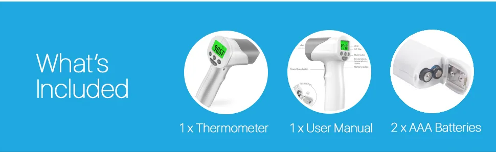 Medical Grade Heavy Duty Touchless Infrared Forehead Thermometer, for Adults & Baby Thermometer Gun, Instant Results - forehead thermometer gun for babies