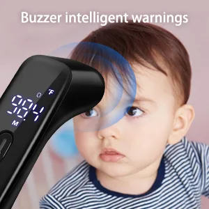 Infrared Thermometer for Adults, Hotodeal Digital Touchless Forehead Thermometer for Fever, Baby Thermometer with Fever Indicator,°C/°F Switchable Black - infrared thermometer