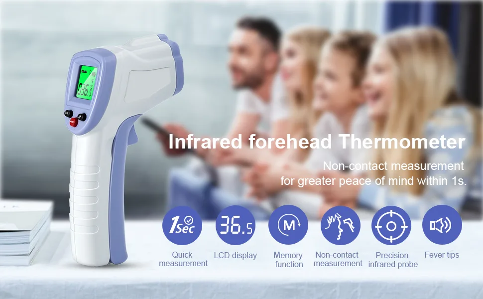 Non Contact Infrared Thermometer, AXHKIO Digital Forehead Thermometer for Adults Kids and Baby, with LCD Display - product information 1