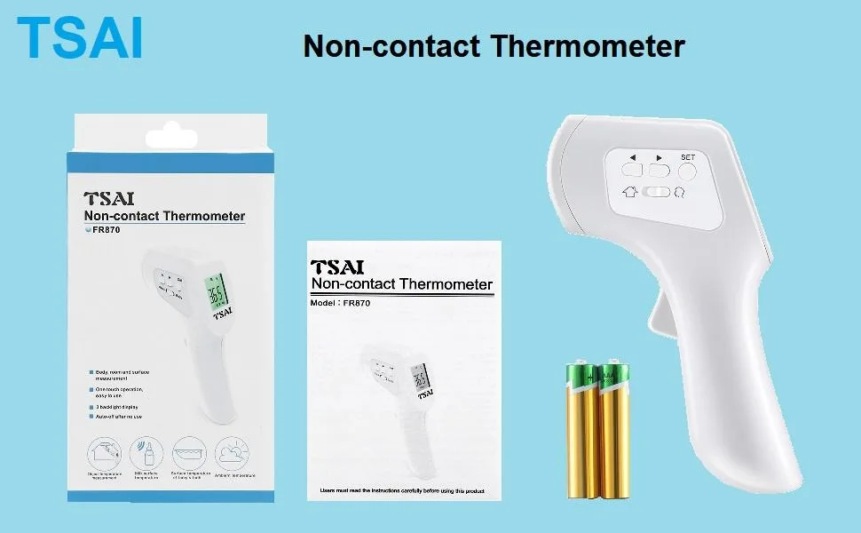Forehead Thermometer for Adults with 3 in 1 Digital LCD Display, Fever Alarm, Accurate Reading and Memory Function Non-Contact Forehead Thermometer for Body, Room and Surface Measurement - thermometer