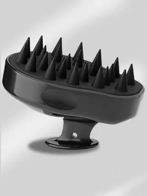 FREATECH Scalp Massager Shampoo Brush with Soft & Flexible Silicone Bristles for Hair Care and Head Relaxation, Ergonomic Scalp Scrubber/Exfoliator for Dandruff Removal and Hair Growth, Black - Medium-hardness and flexible bristles easily remove build up from scalp