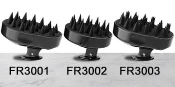 FREATECH Scalp Massager Shampoo Brush with Soft & Flexible Silicone Bristles for Hair Care and Head Relaxation, Ergonomic Scalp Scrubber/Exfoliator for Dandruff Removal and Hair Growth, Black - Soothe and Strengthen Scalp