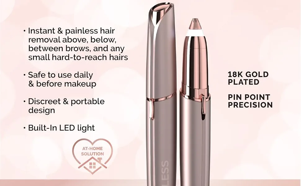 Finishing Touch Flawless Brows Eyebrow Pencil Hair Remover and Trimmer, Mermaid Mermaid/Rose Gold - Brows