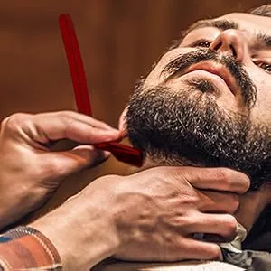 Utopia Care Professional Barber Straight Edge Razor Safety with 100-Pack Derby Blades - 100 Percent Stainless Steel (Red) - Stainless steel