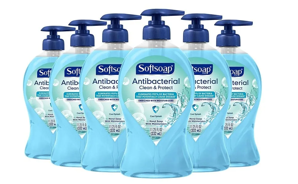 Softsoap Antibacterial Liquid Hand Soap Pump, Clean & Protect, Cool Splash - 11.25 Fluid Ounce, 6 Packs - product information 1