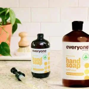 Everyone Hand Soap: Meyer Lemon Mandarin, Clear, 128.5 Fl Oz (Pack of 1) Meyer Lemon and Mandarin 128 Ounce, 1 Count - product information 3