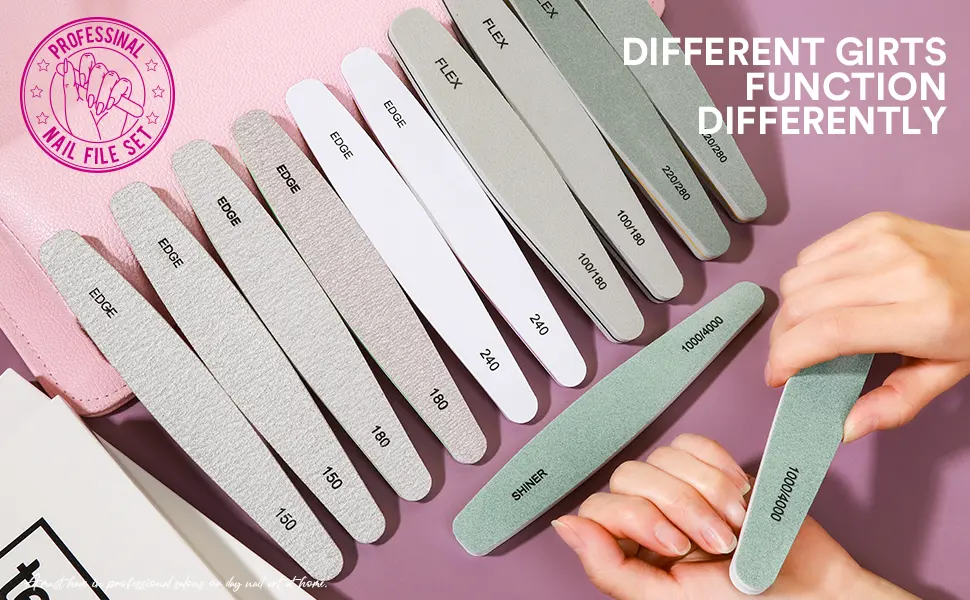 Nail Buffer, Teenitor Nail Files, Gel Nail Files Buffers,12pcs 12 1.0 - product information 2