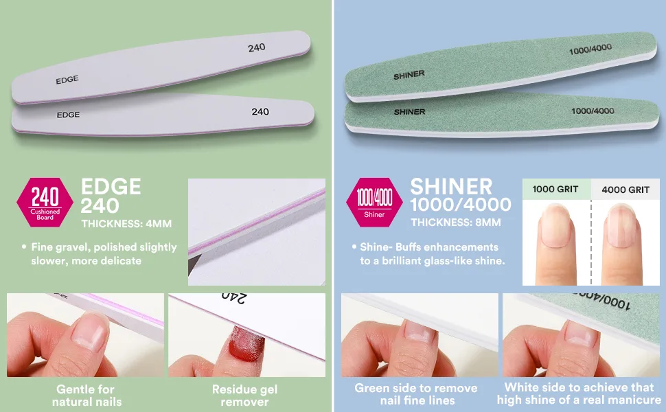 Nail Buffer, Teenitor Nail Files, Gel Nail Files Buffers,12pcs 12 1.0 - product information 4