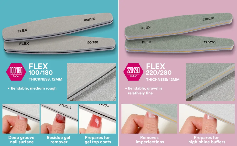 Nail Buffer, Teenitor Nail Files, Gel Nail Files Buffers,12pcs 12 1.0 - product information 5