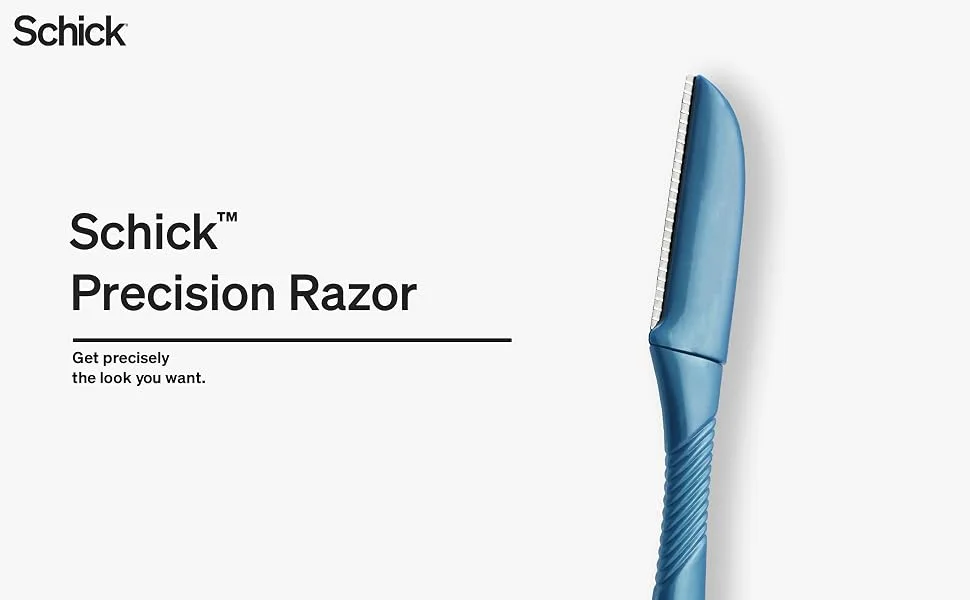 Schick Precision Razor — Precision Razor for Men, Edging Razors, Disposable Razors Men, 3 Count Precision Trimmer Grooming Razor - schick hydro mens razor face razor dry skin sensitive grooming stubble beard 5 blade Gillette