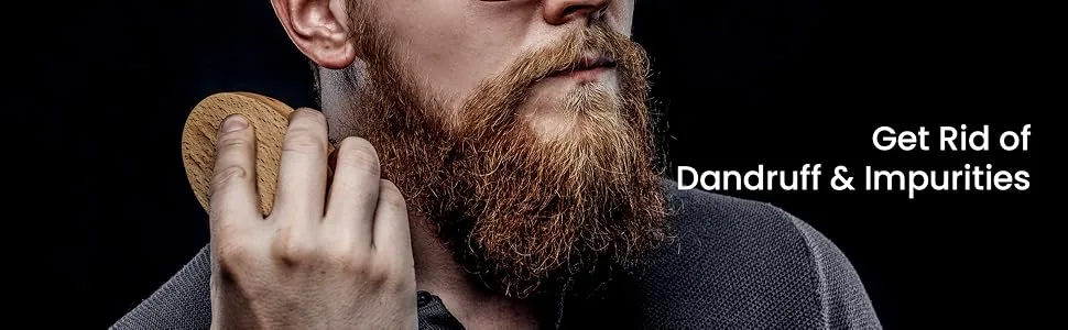 Beard Brush Set - Brush Comb Scissors with Storage Bag Beard Growth Care Gifts for Men - brush