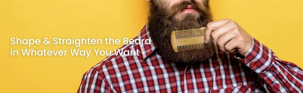 Beard Brush Set - Brush Comb Scissors with Storage Bag Beard Growth Care Gifts for Men - comb