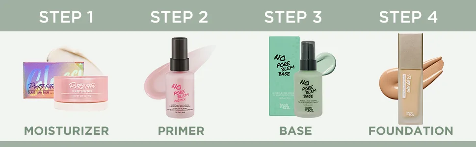 TOUCH IN SOL Redness Correcting Base Primer 1.01 fl.oz. - Pore Minimizing Green Toned Makeup Base - Tone Neutralizing before Foundation - Minimize Rosacea, Redness - No Pore Blem Primer Base Base 30ml 1 Pack - product information 5