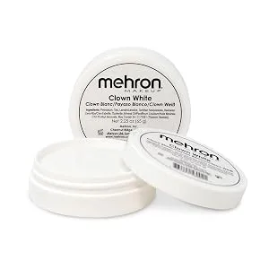 Mehron Makeup Clown White Professional Makeup (2.25 oz) 2.25 Ounce (Pack of 1) - clown white make up kit makeup paradise mahron nye ben