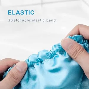 AmazerBath Shower Cap, 4-Pack Shower Caps for Women, Double Waterproof Layers Bathing Shower Hat Hair Protection EVA Shower Caps Reusable, Large Size Large Green- Purple- Pinkish-orange- Blue - Stretchable elastic band