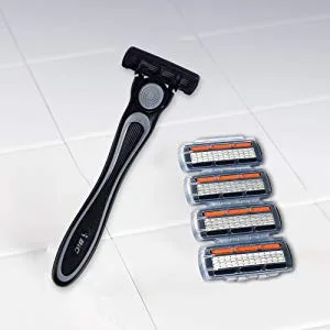 BIC Flex 4 Sensitive Hybrid Men's 4-Blade Disposable Razor, 1 Handle and 12 Cartridges 1 Handle 12 Cartridges - disposable razor, mens razor