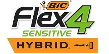 BIC Flex 4 Sensitive Hybrid Men's 4-Blade Disposable Razor, 1 Handle and 4 Cartridges - Pack of 2 (2 Handles and 8 Cartridges) 2 Handles 8 Cartridges - product information 3