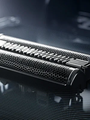 Braun Electric Razor for Men, Series 8 8417s Foil Shaver with Precision Beard Trimmer, Galvano Silver - head