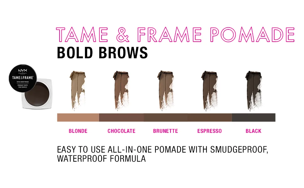 NYX PROFESSIONAL MAKEUP Tame & Frame Eyebrow Pomade, Blonde 01 Blonde - nyx, tame & frame pomade