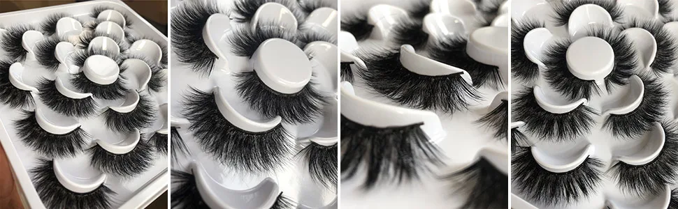 ALICROWN Fluffy Mink Lashes, Faux Eyelashes 3D Volume Lashes Pack Handmade Dramatic Thick Crossed Fake Eyelashes Soft Reusable 10 Pairs - flurry lashes