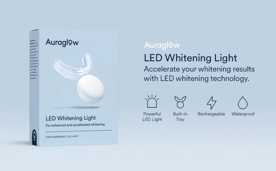 AuraGlow Teeth Whitening Light, 10X More Powerful LED Light, Accelerate Whitening Results Upgraded Teeth Whitening Light - Auraglow teeth whitening light