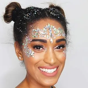 12 Pack - Multi-Colored Face & Body Glitter - Rainbow Chunky Glitter - Uses Include: Festival Rave Makeup Face Body Nails Resin Arts & Crafts, Resin, Tumblers, Bath Bombs Chunky 12 Pack - Holographic Silver Chunky Glitter