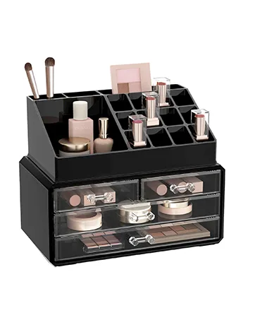HBlife Lipstick Holder, 36 Spaces Clear Acrylic Lipstick Organizer Display Stand Cosmetic Makeup Organizer for Lipstick, Brushes, Bottles, and More - product information 5