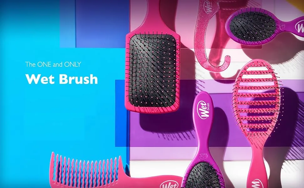 Wet Brush Speed Sea Shells Print, Vented Design and HeatFlex Bristles Are Blow Dry Safe With Ergonomic Handle Sea Shells 1 Count (Pack of 1) - product information 1
