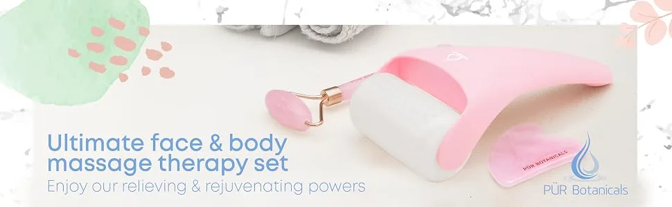 PUR Botanicals Ice and Amethyst Roller for Face 2-in-1 Set - Roller Combo