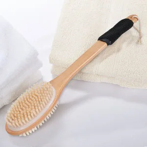 KIPRITII 3 Pack Value Set Includes Dry Brush for Exfoliating, Ergonomically Double-Sided Back Scrubber for Shower & Natural Loofah Pad, Back Shower Brush for Cellulite & Lymphatic - product information 3