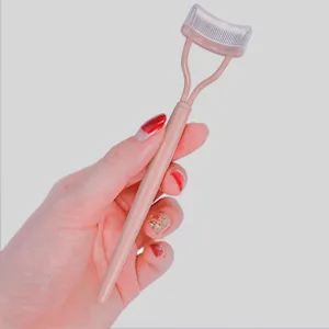 Eyelash Comb, Acavado Eyelashes Mascara Separator Tool Lash Comb with Metal Teeth (Pink) Light Pink - Eyelash Comb