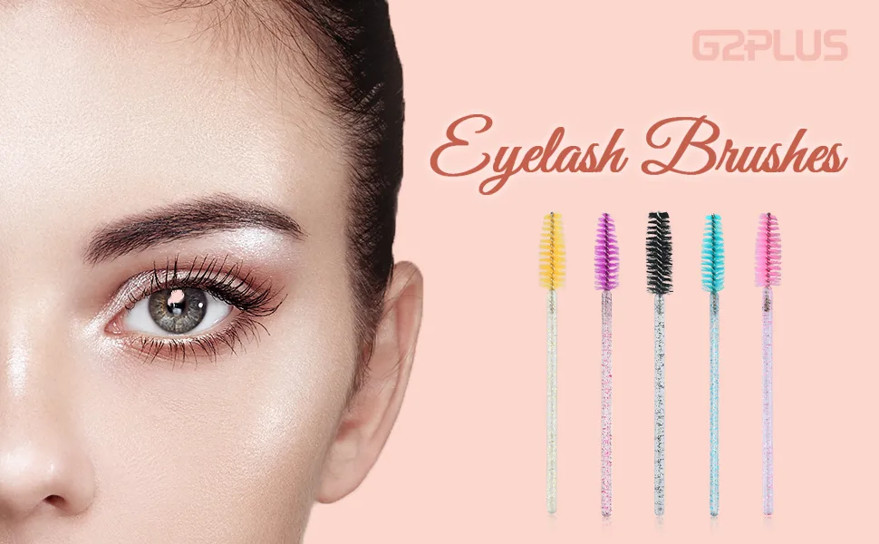 100PCS Crystal Eyelash Mascara Brushes Wands Applicator Makeup Kits (Multi-colored) - Mascara Brushes