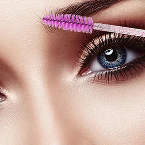 100PCS Crystal Eyelash Mascara Brushes Wands Applicator Makeup Kits (Multi-colored) - Mascara Brushes Wands